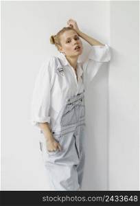 beautiful young female wearing jumpsuit 11