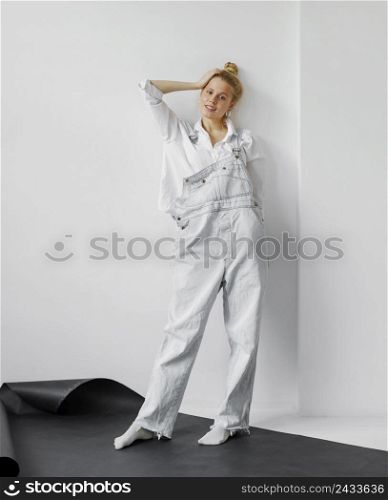 beautiful young female wearing jumpsuit 5