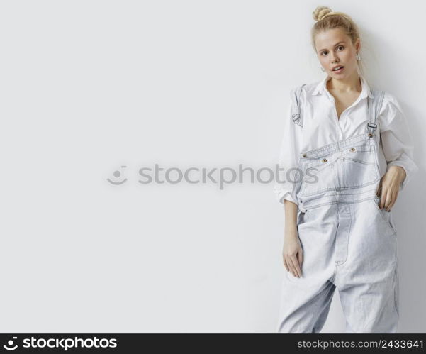 beautiful young female wearing jumpsuit 8