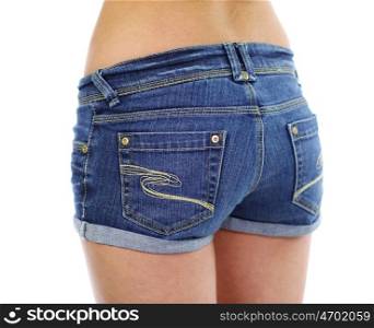 Beautiful young girl in blue jeans