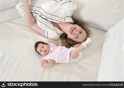 beautiful young mother small with little babbeautiful blonde young mother and cute baby