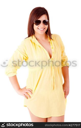 Beautiful young woman dressed for summer