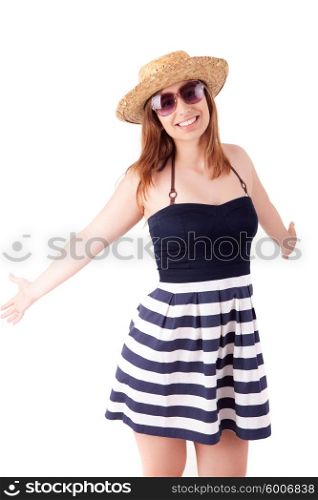 Beautiful young woman dressed for summer