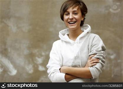 beautiful young woman in good mood, only natural light, focus on face