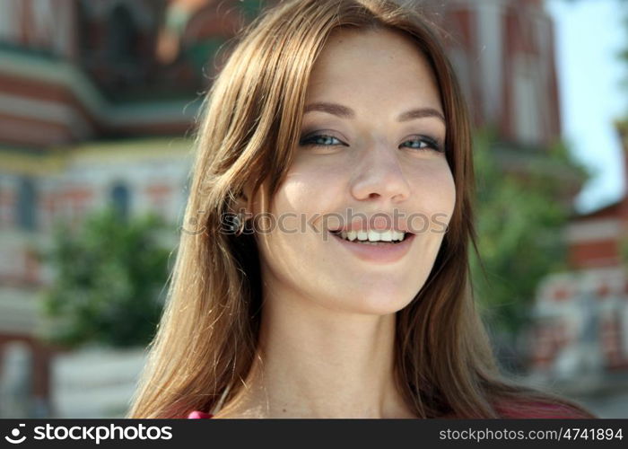 Beautiful young woman. Outdoor portrait