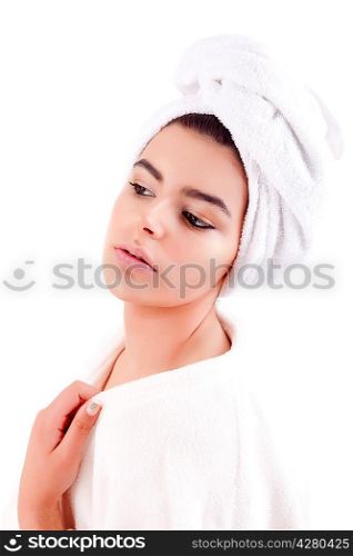 Beautiful young woman with a clean skin