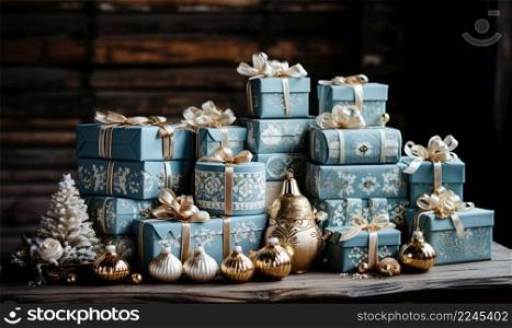 Beautifully decorated gift box for birthday gifts, creative background design