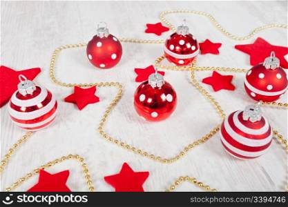 Beautuful christmas balls and stars for decoration