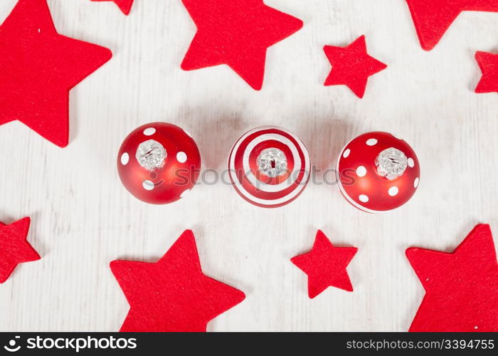 Beautuful christmas balls and stars for decoration