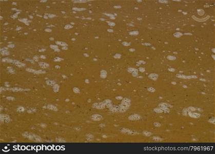 Beauty background of water figures in the puddle after flood rain, Plana mountain, Bulgaria