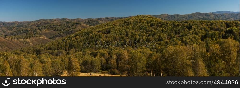 Beauty day in the mountains. Beauty day in the mountains in Altay, panoramic picture