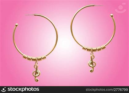 Beauty fashion concept with earrings