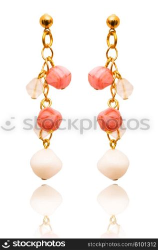Beauty fashion concept with earrings