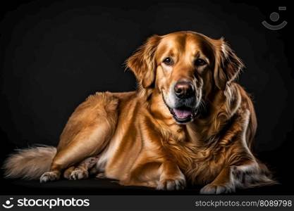 Beauty Golden retriever dog. Neural network AI generated art. Beauty Golden retriever dog. Neural network AI generated