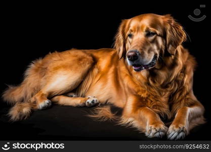 Beauty Golden retriever dog. Neural network AI generated art. Beauty Golden retriever dog. Neural network AI generated