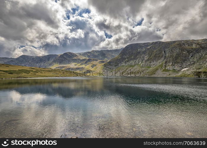 Beauty landscape of mountains and lakes in Rila mountain, Bulgaria