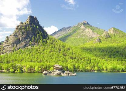 beauty mountain lake