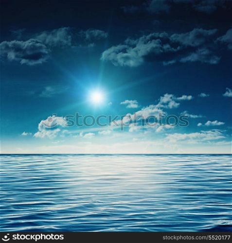 Beauty noon on the summer sea, abstract natural backgrounds