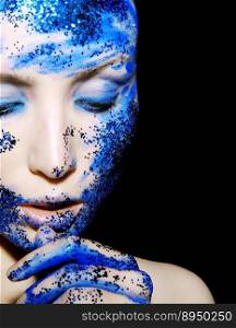 beauty portrait blue creative