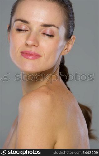 Beauty portrait of relaxed young woman