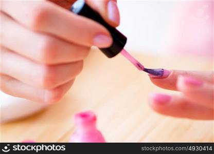 Beauty products nail care tools pedicure closeup