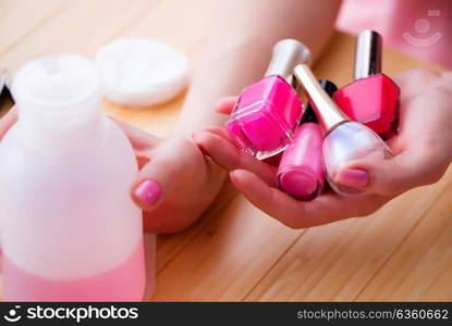 Beauty products nail care tools pedicure closeup