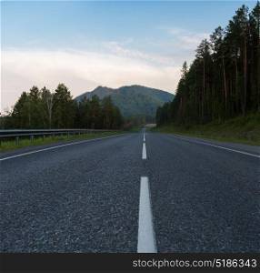 Beauty road M52 called Chuiskiy trakt. Beauty road M52 called Chemalsky trakt in Altay, Siberia, Russia.