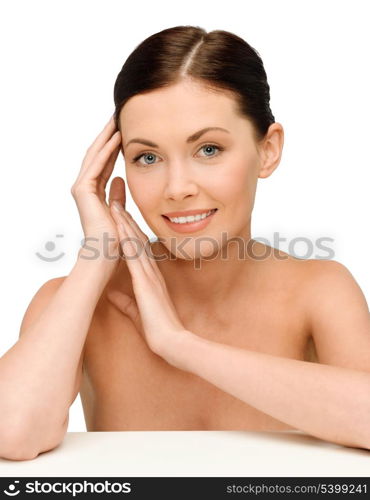 beauty, spa and health concept - smiling young woman