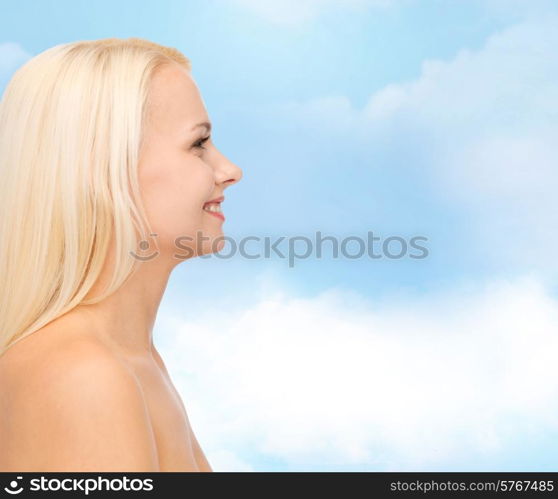 beauty, spa and health concept - smiling young woman