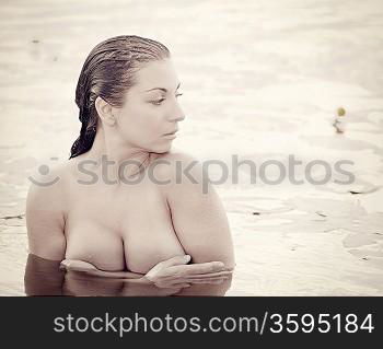 Beauty summer day. Outdoors female portrait