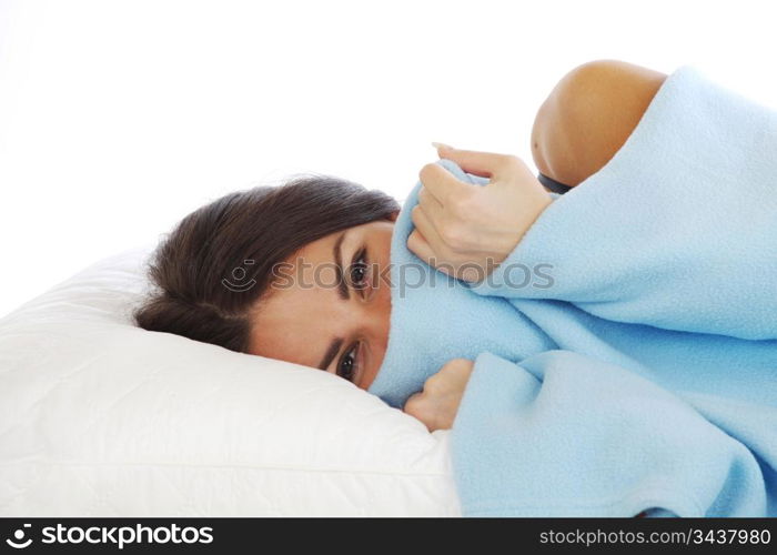 beauty woman sleep on the pillow