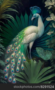 Beautyful Peacock with tail in plume spread. Beautyful Peacock with tail in plume spread AI Generated