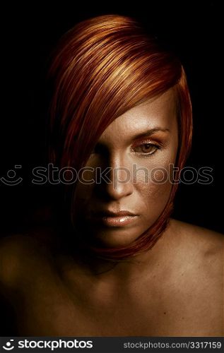 Beauutiful young woman with red hair