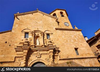Beceite church in Teruel Spain in Matarrana area