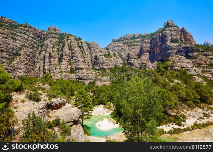 Beceite river Ulldemo in Teruel Spain at Matarrana area