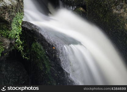 Becky Falls waterfall landscape in Dartmoor National Park England