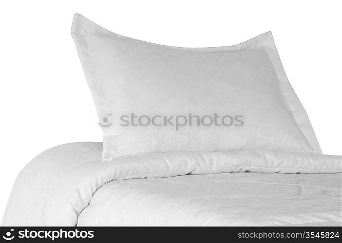 Bed and pillows