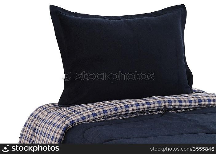 Bed and pillows