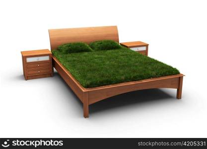 bed designed as an herbal made in 3D