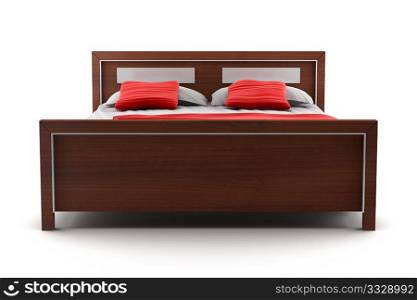 bed isolated on white background