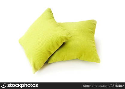 Bed pillow isolated on the white background