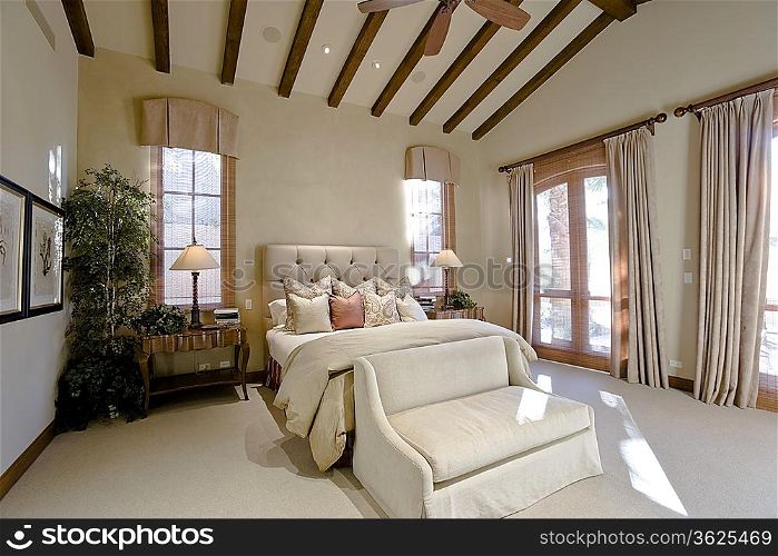 Bedroom in luxurious residence