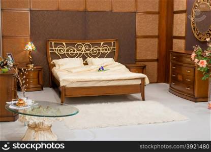 bedroom without a people with beautiful furniture
