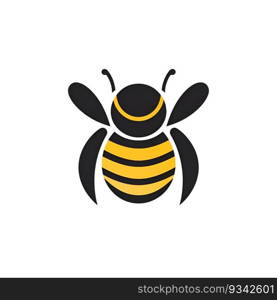 Bee icon in flat style. Apiary vector illustration on white isolated background. Honey business concept.