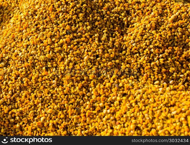 Bee pollen as healthy organic raw food ingredient. Bee pollen as healthy organic raw diet food ingredient
