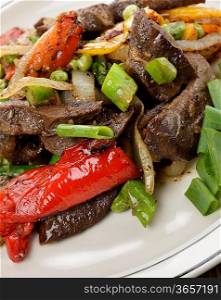 Beef Meat With Vegetables,Close Up