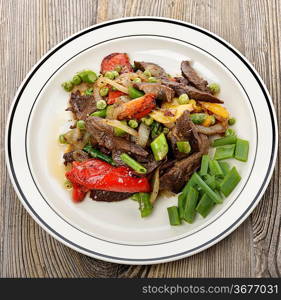 Beef Meat With Vegetables,Top View