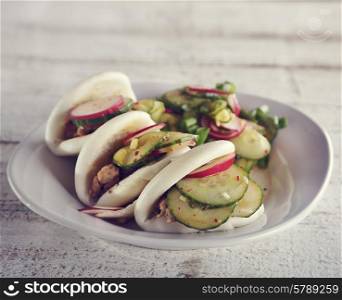 Beef or Turkey Steamed Buns with Vegetables
