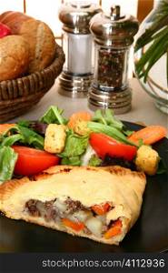 Beef Pastry and Salad