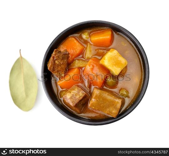 Beef Soup With Vegetables, Top View